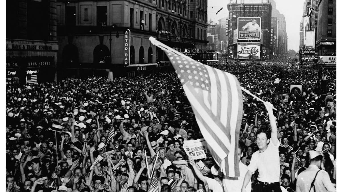 V-J Day celebration in NYC in 1