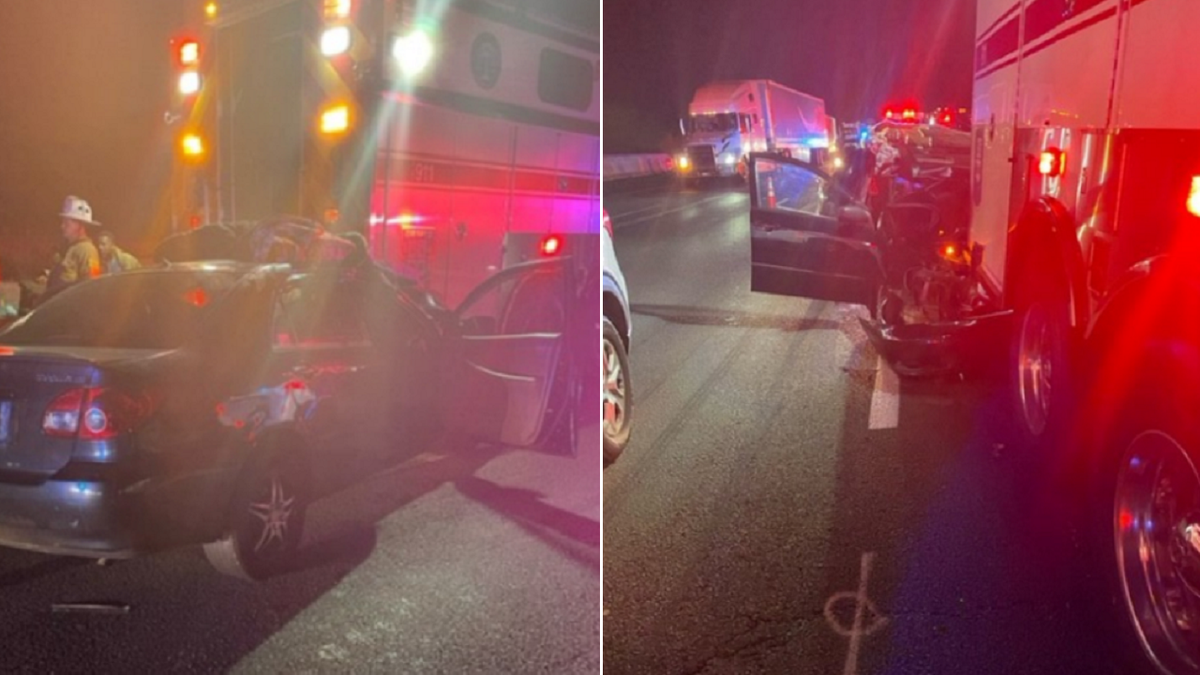 Car crashes into fire truck Virginia