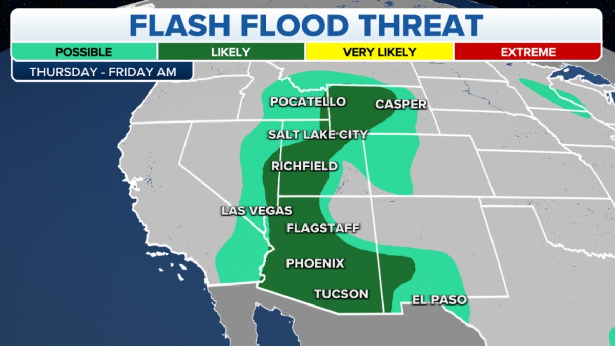 Southwest flash flood threats
