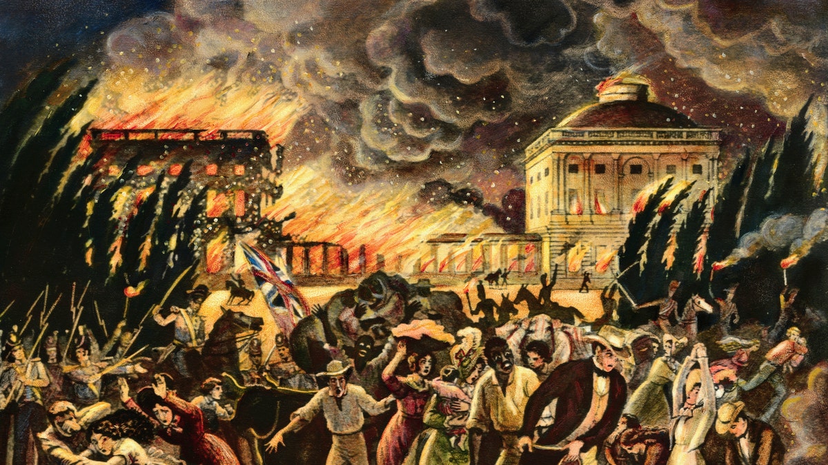 White House burned by British