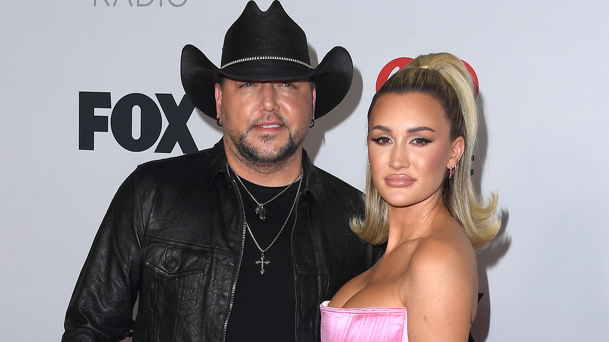 Jason Aldean and wife Brittany Aldean.