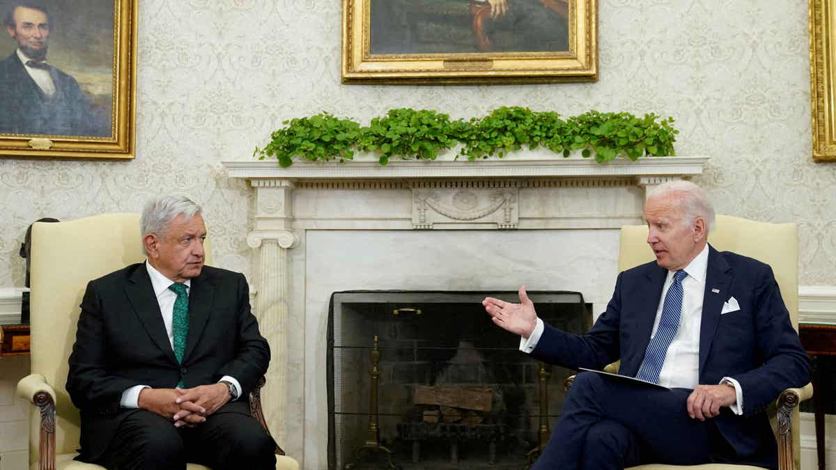 Biden sits down with Mexican president