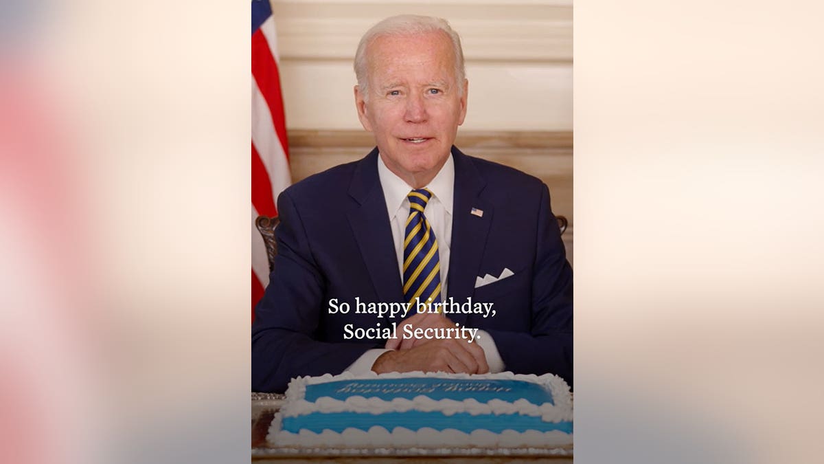 In a video exclusively obtained by Fox News Digital, Biden says "we should celebrate" Social Security’s Birthday.?