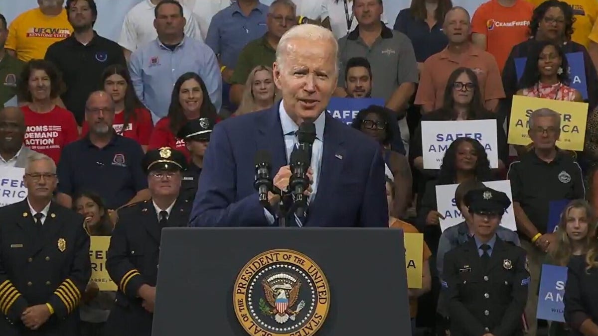 President Biden giving speech