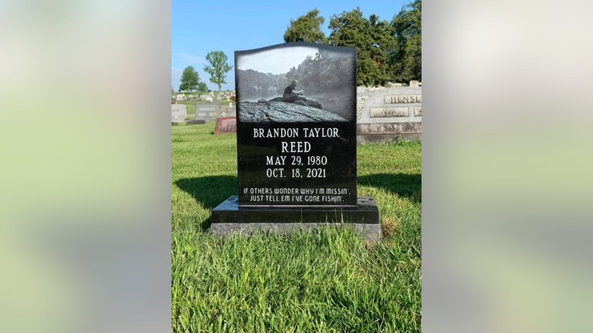 Grave of Brandon Reed who passed away from a fentanyl overdose last year