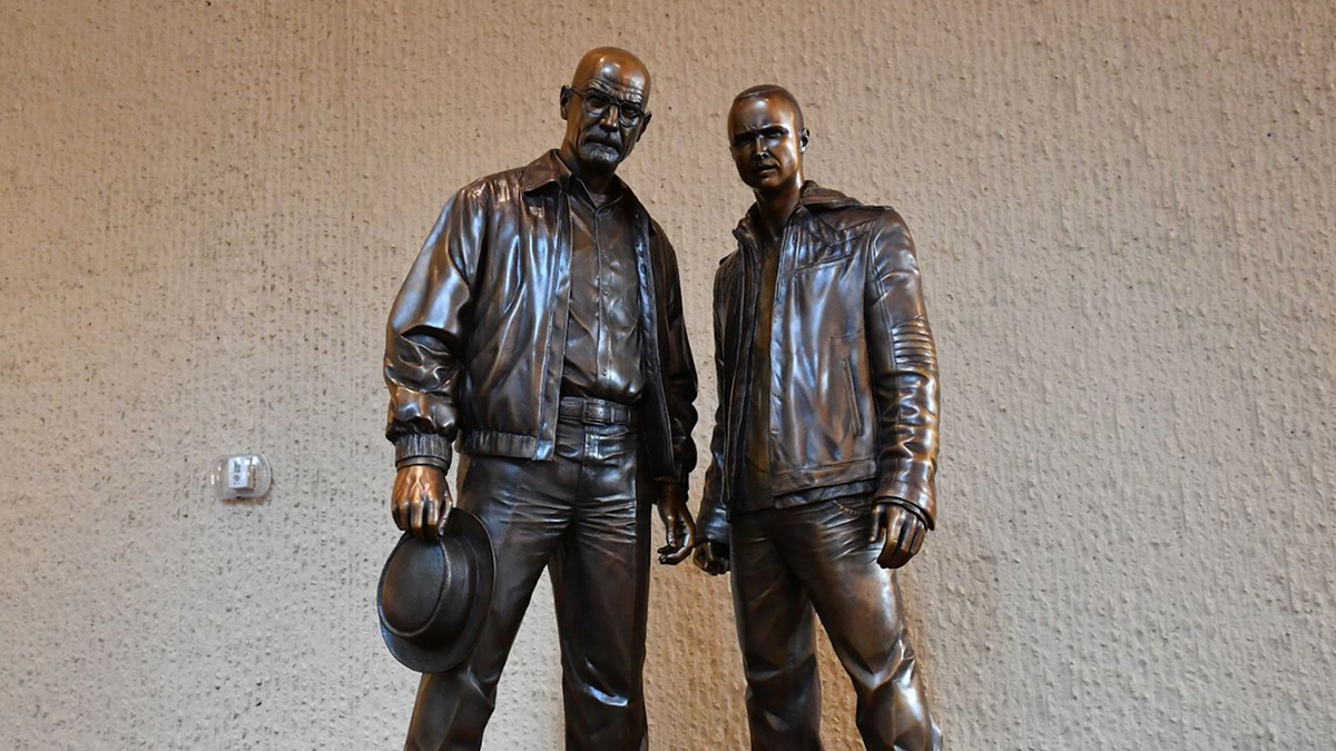 Breaking bad statue in Albuquerque, New Mexico.