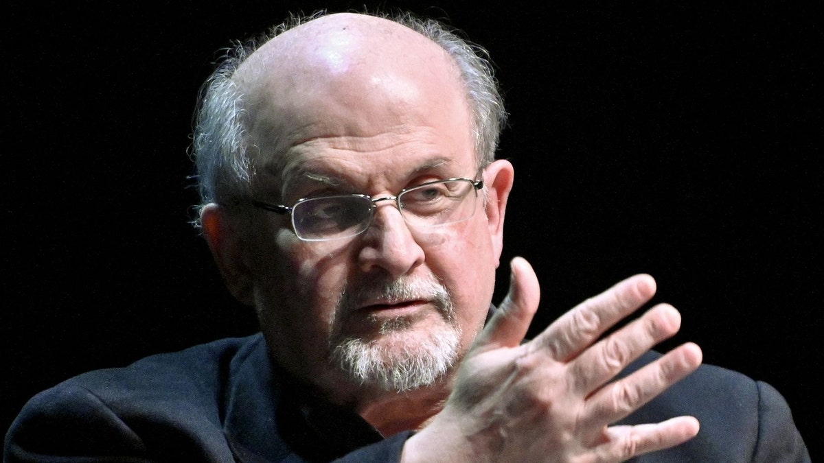 Salman Rushdie speaks in Austria in November 2019