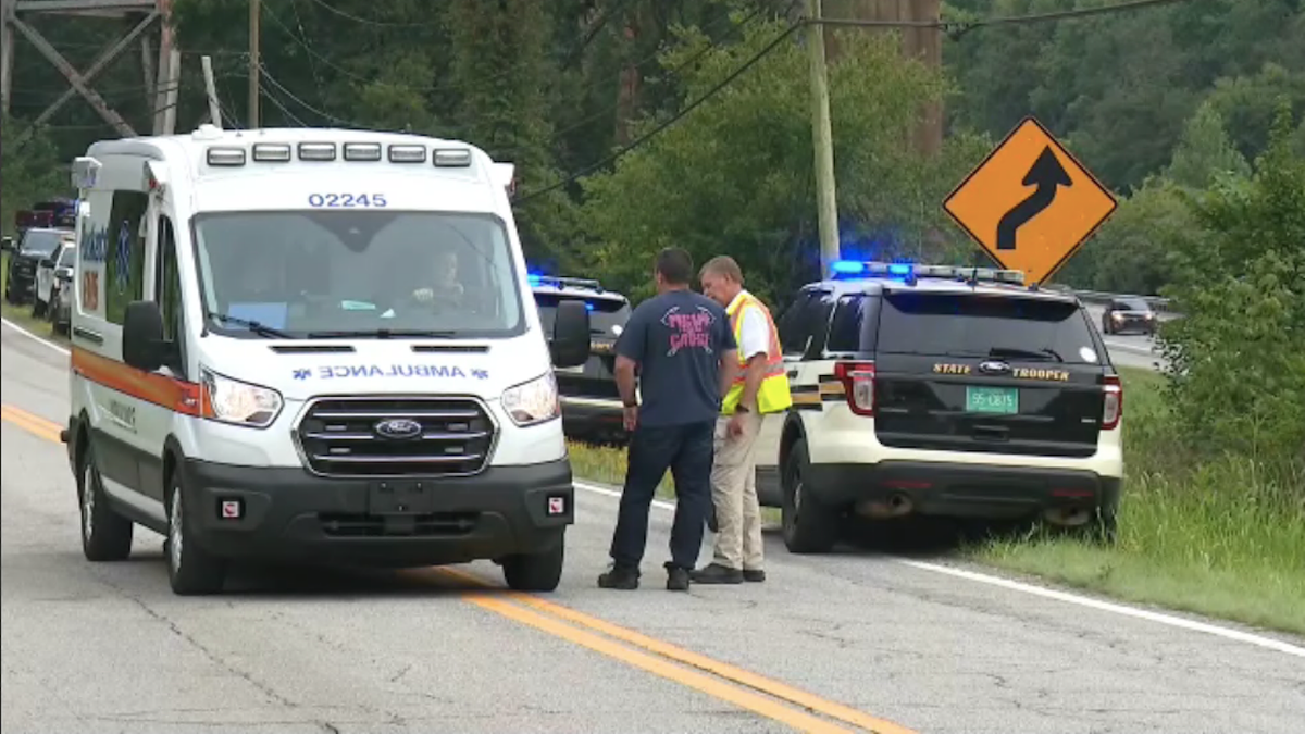 Emergency responders at crash scene