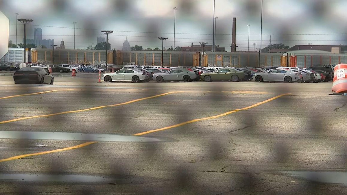Cars in parking lot