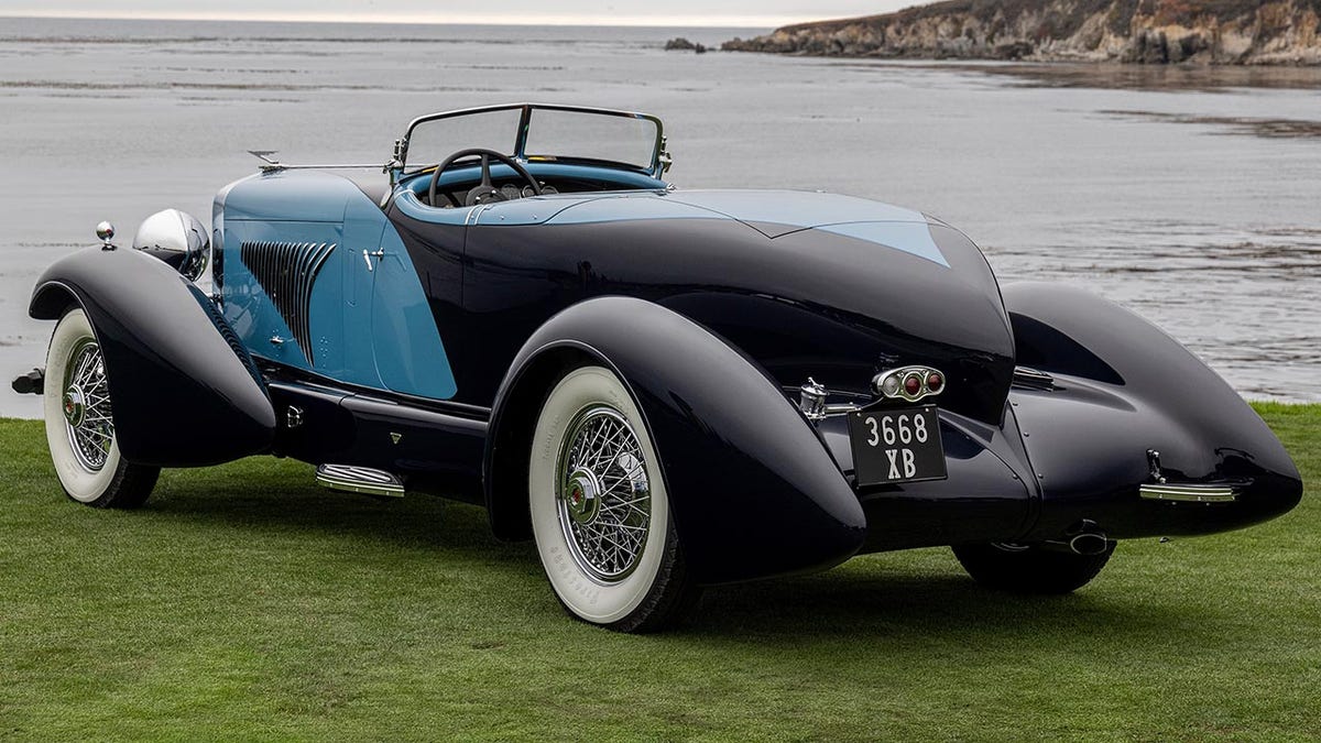 The body was swapped onto another chassis in the 1960s and recently reunited with its original Duesenberg frame.