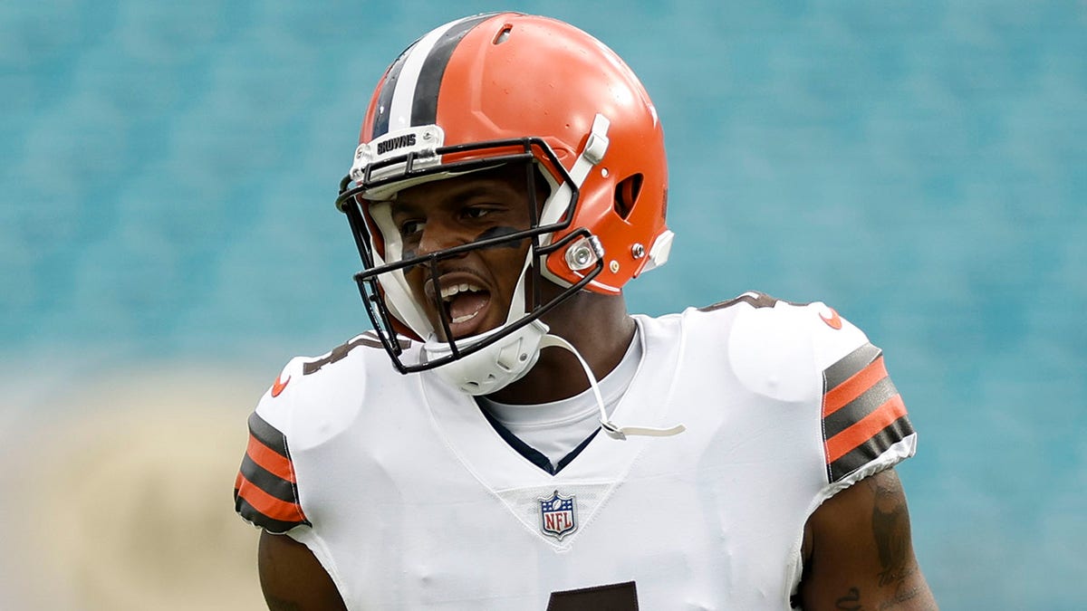 Browns QB Deshaun Watson during a preseason game