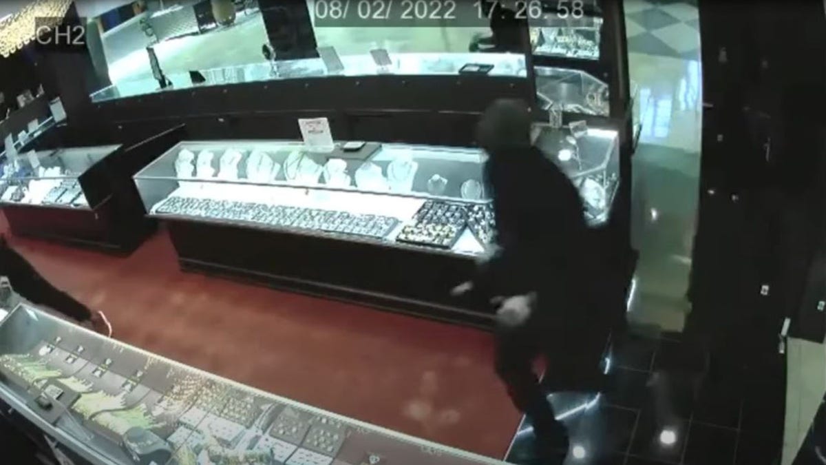 Thieves stealing jewelry on surveillance
