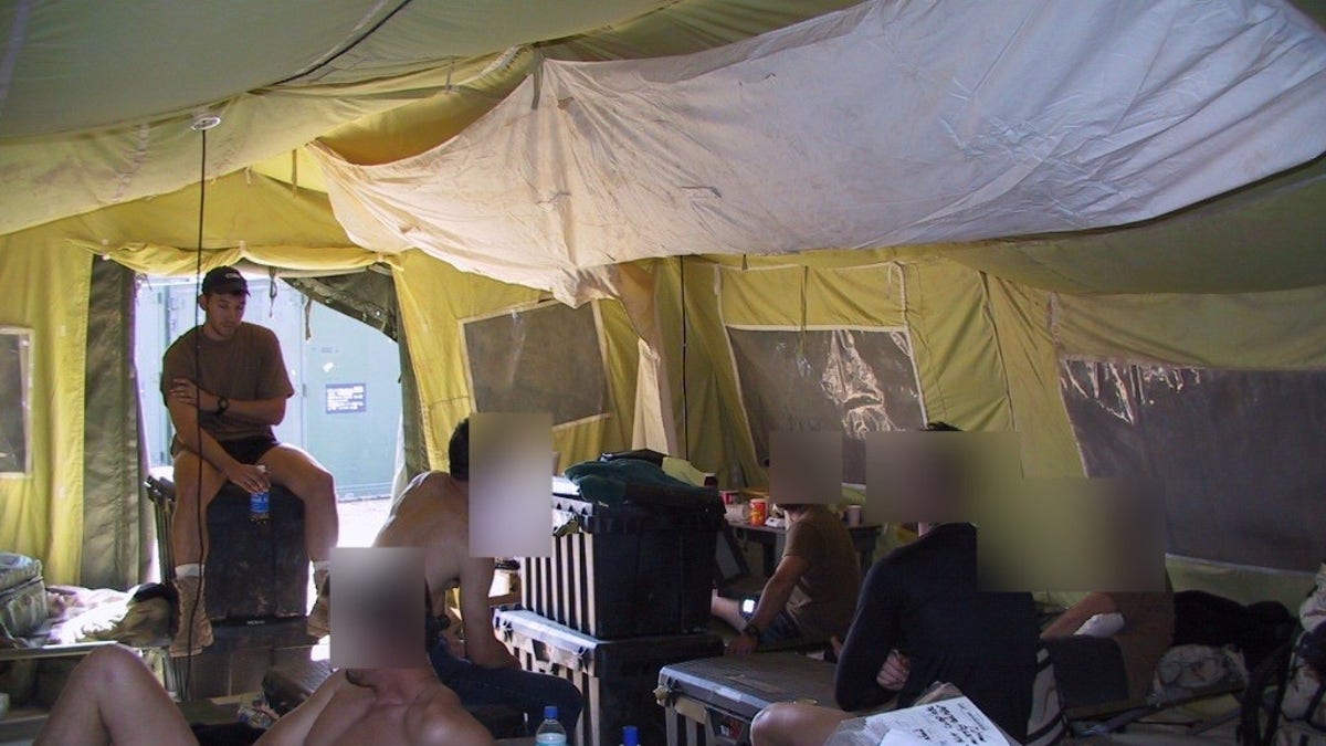 Tent housing US soldiers in Afghanistan