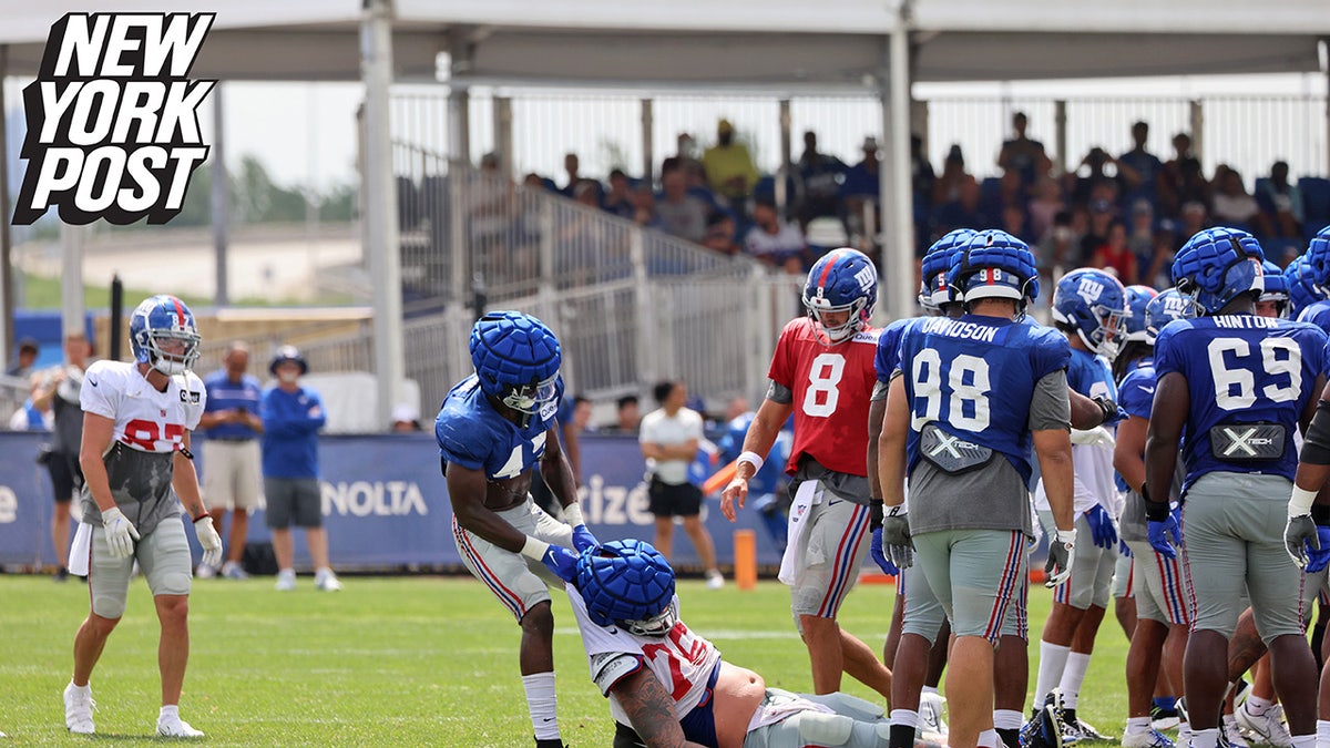 New York Post photo of a fight at Giants camp