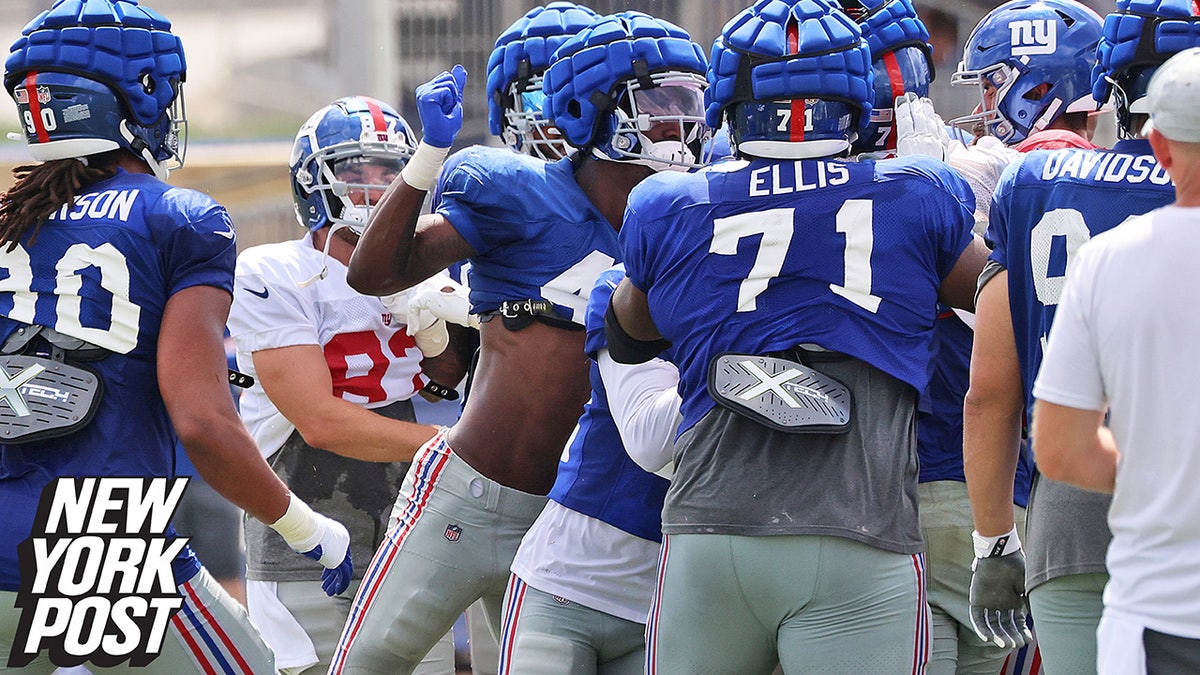 New York Post photo of a fight at Giants camp in August 2022