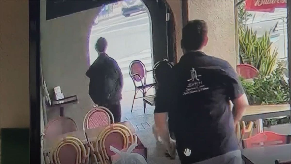 Surveillance footage of Hollywood restaurant attack