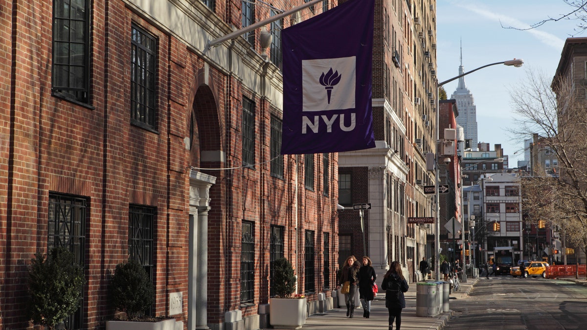 NYU campus with Empire State Building in Background