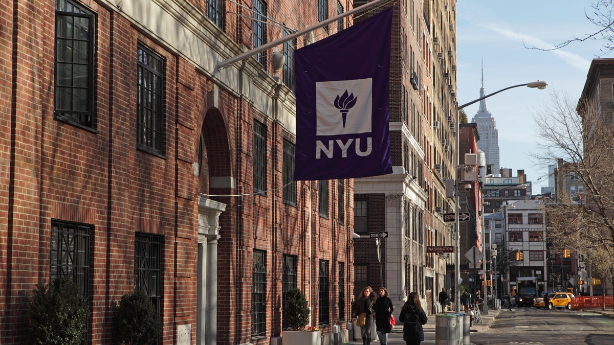 NYU campus with Empire State Building in Background