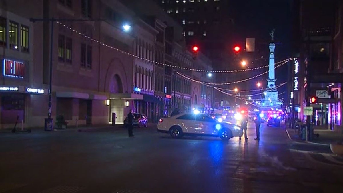 Indianapolis crime scene at night