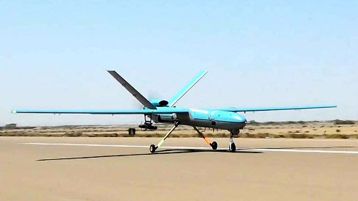 Iranian drone on runway during drill