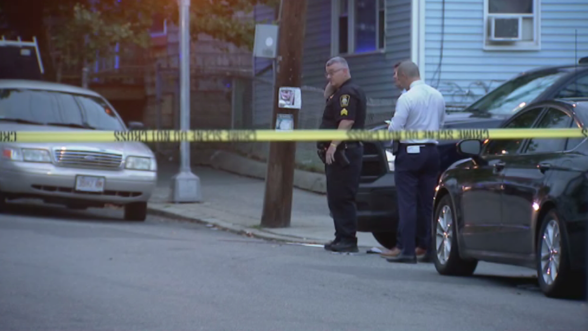 Investigators at murder scene