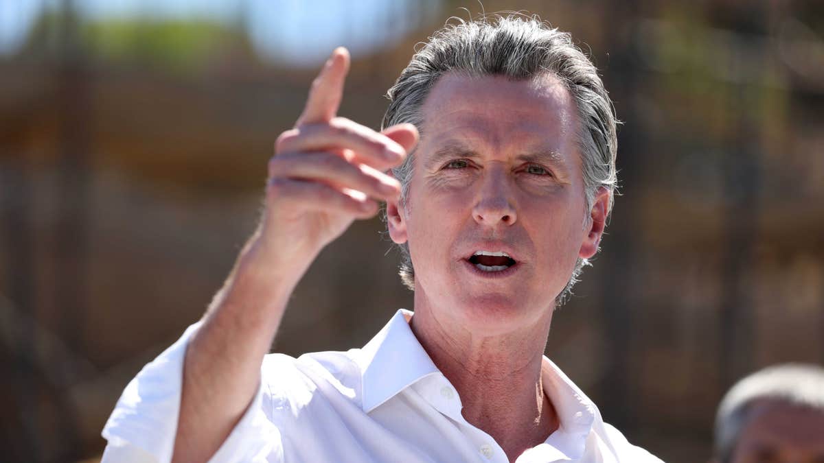 Gavin Newsom pointing