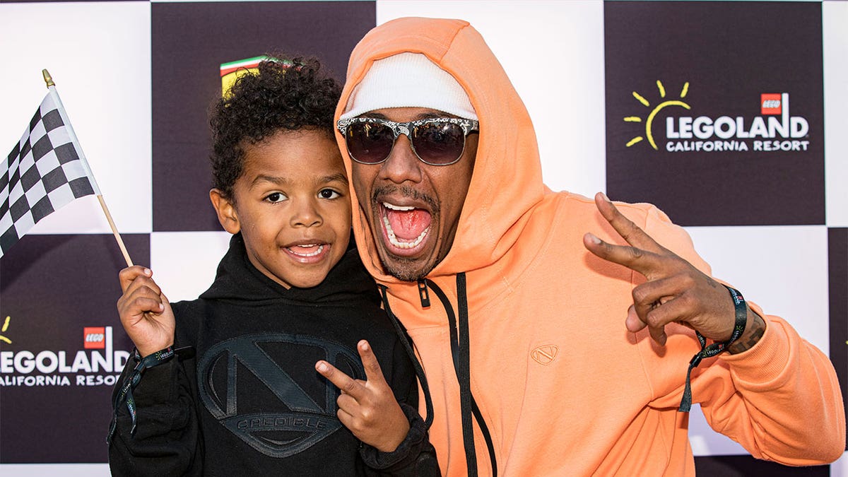 Nick Cannon with his son Golden Cannon