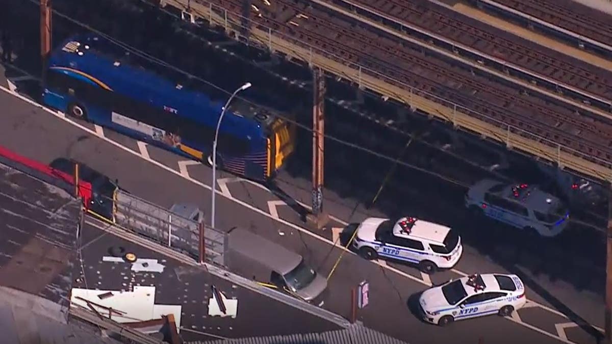 Police respond to a bush crashing into a subway pillar, injuring more than a dozen.