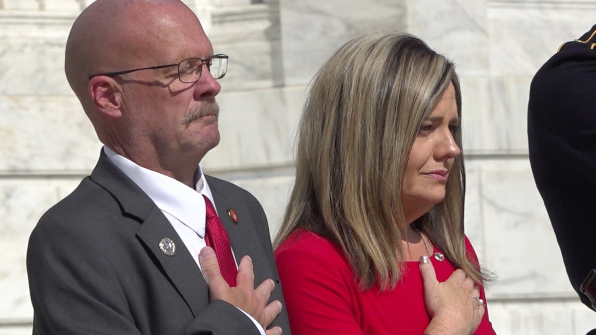 Wreath ceremony for Taylor Hoover