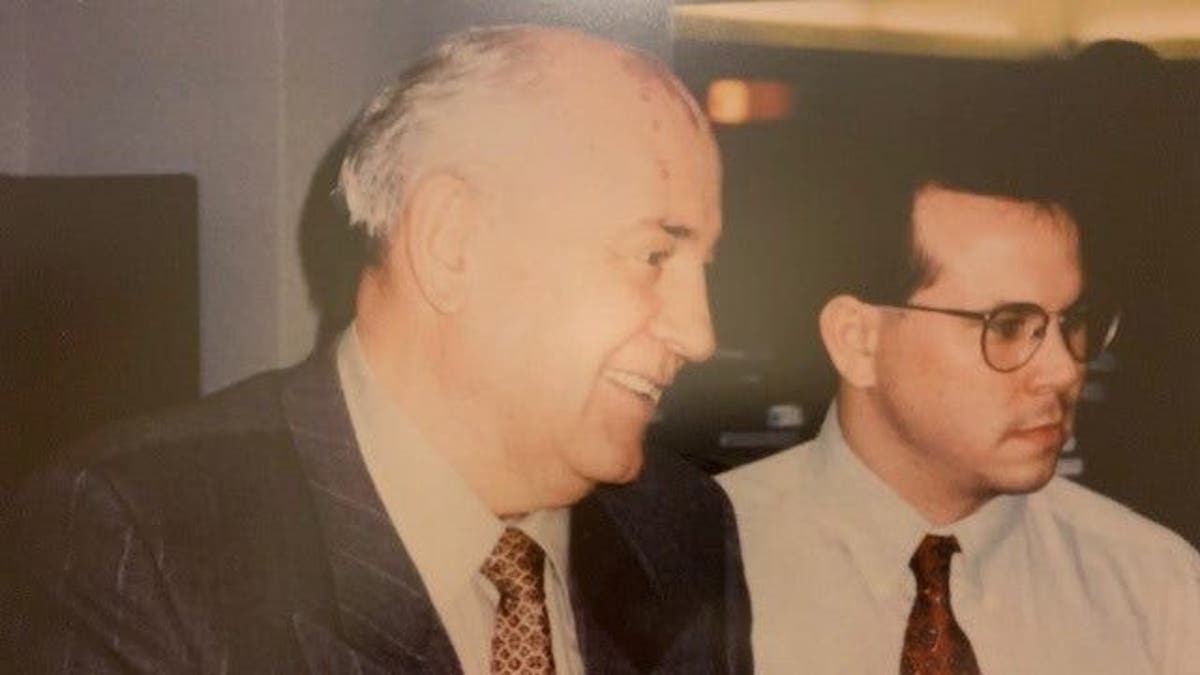 Chad Pergram with Mikhail Gorbachev