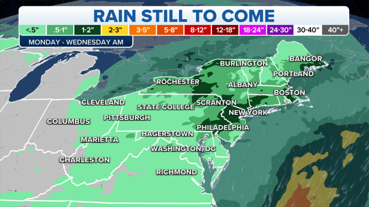 Northeast weather forecast rain