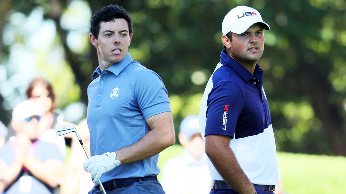 Roru McIlroy and Patrick Reed at Ryder Cup
