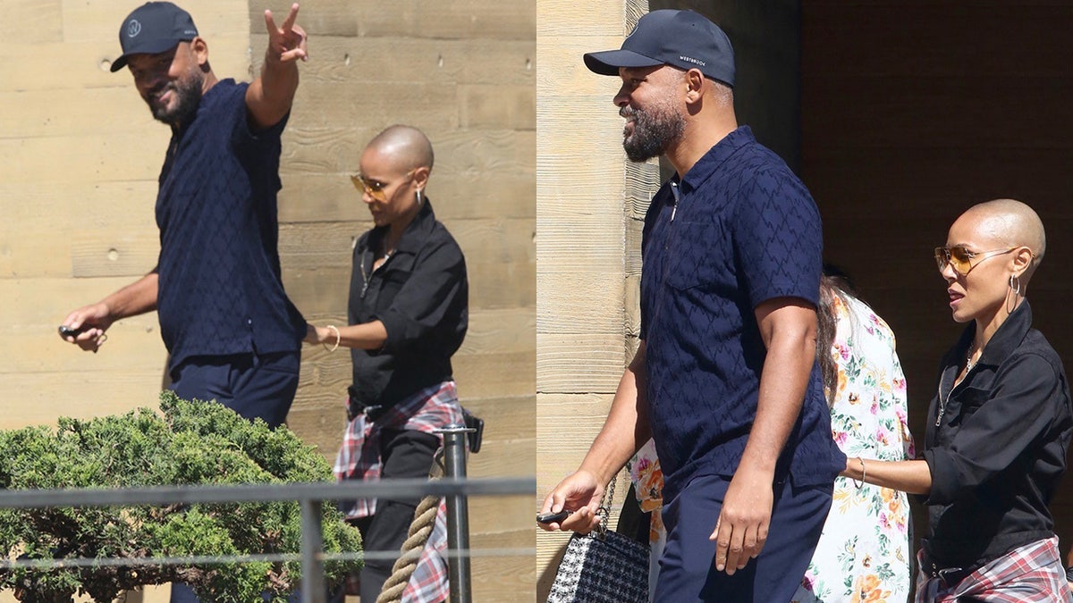 Will Smith and Jada Pinkett Smith in Malibu