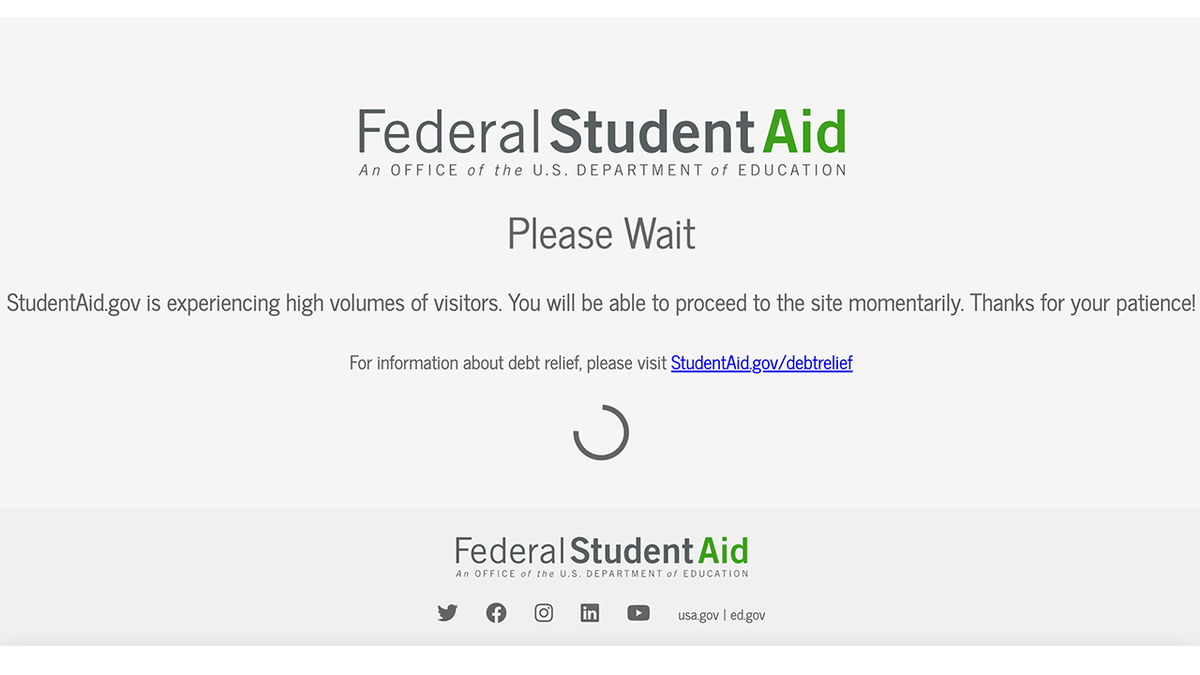 Studentaid.gov crashing