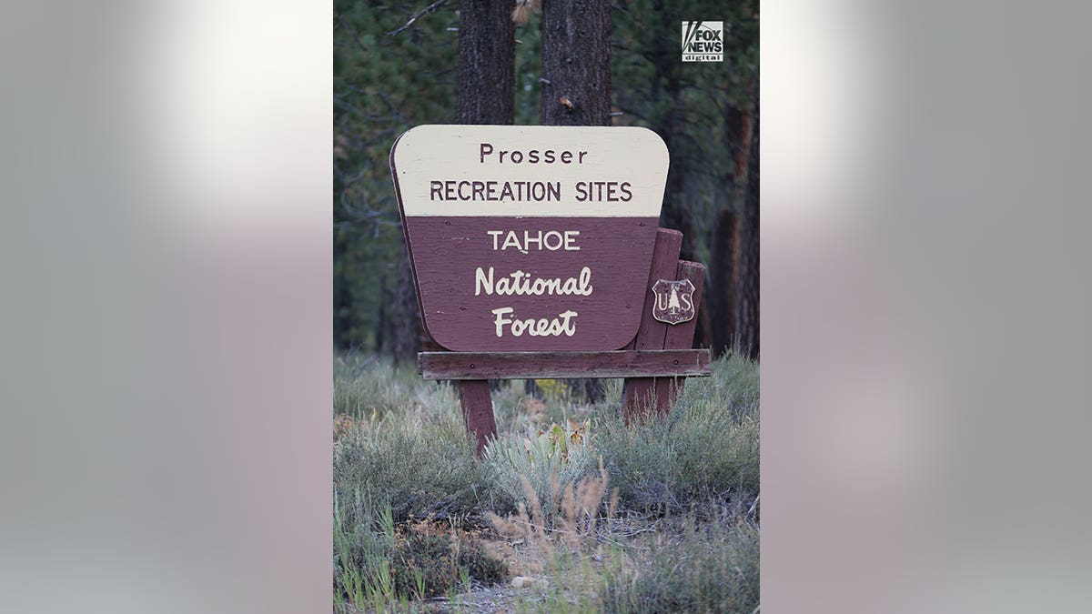Tahoe National Forest entrance sign