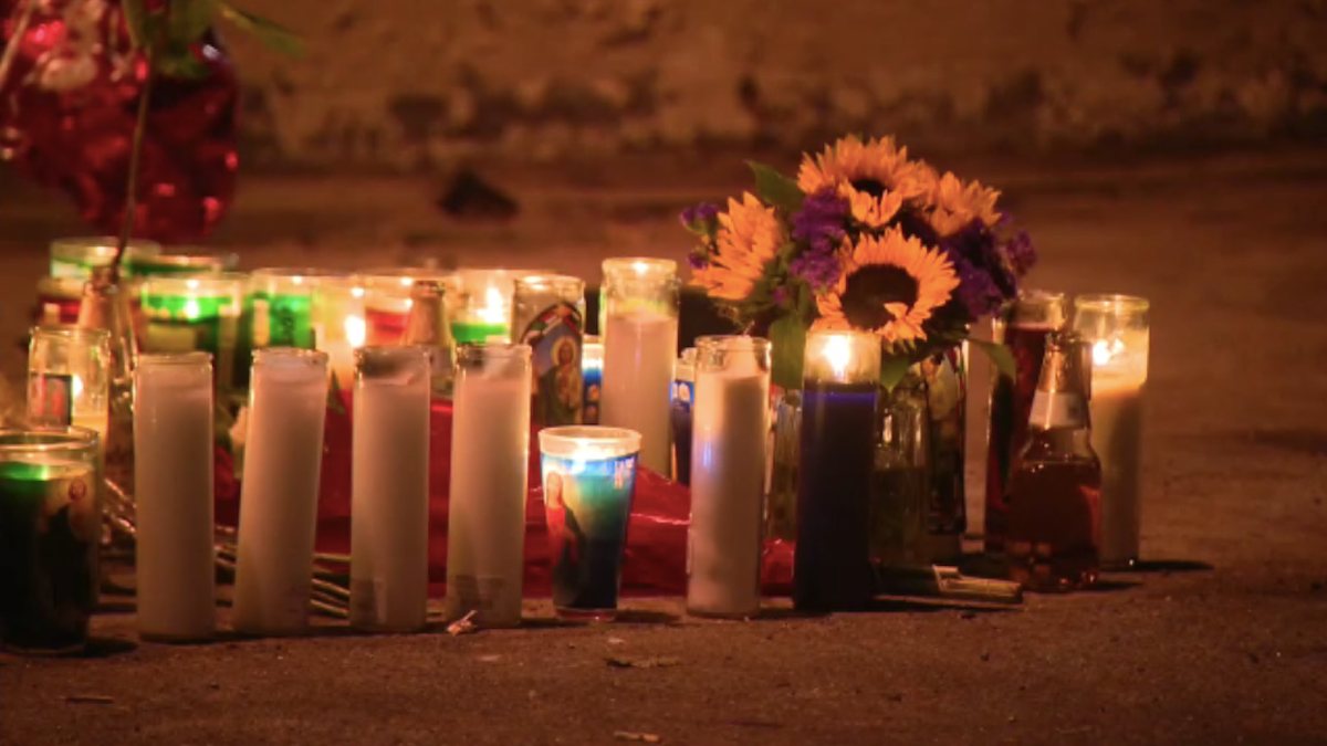 Candles honoring 17-year-old teen Matthew Lobos 
