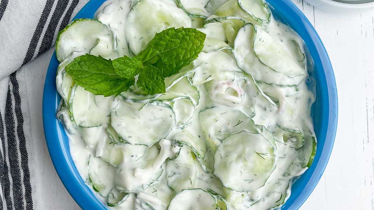 Creamy cucumber tzatziki salad