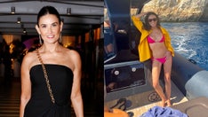 Demi Moore shows off her svelte physique in a hot pink string bikini while on a yacht: ‘Soaking up summer’