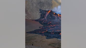 Iceland volcano near major airport erupts second time in a year