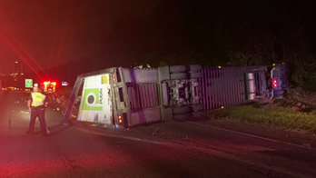 Overturned Publix truck spills groceries on Atlanta interstate, causes major traffic delays