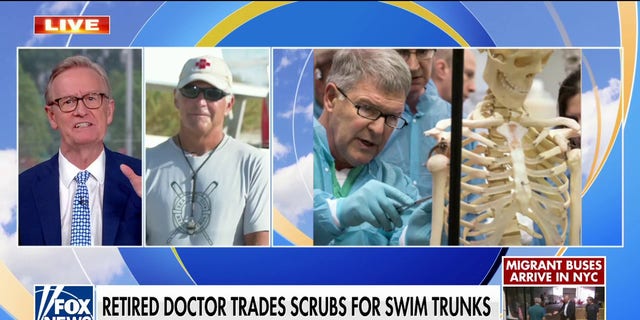 Retired physician Dr. Eric Greensmith appeared on "Fox and Friends" on Aug. 29, 2022, to discuss his return to lifeguarding this summer.