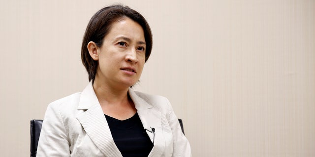 Hsiao Bi-khim, a lawmaker from Taiwan's ruling Democratic Progressive Party, speaks during an interview in Taipei, 台湾, 10月に. 19, 2016.