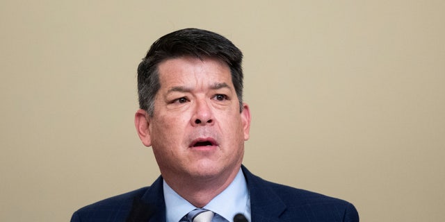 FILE PHOTO: Rep. TJ Cox, D-Calif., appears during a US House Natural Resources Committee hearing on Capitol Hill in Washington, US, July 28, 2020. 