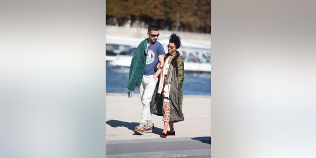 Shia LaBeouf and FKA Twigs met on the set of their film "Honey Boy," before dating for eight months. (Seen in 2018)