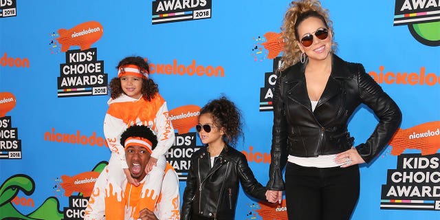 Nick Cannon with Mariah Carey and their twins