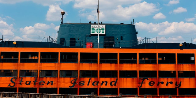 A Staten Island Ferry boat pictured at the St. George Terminal on Aug. 4 in the Staten Island borough of New York.