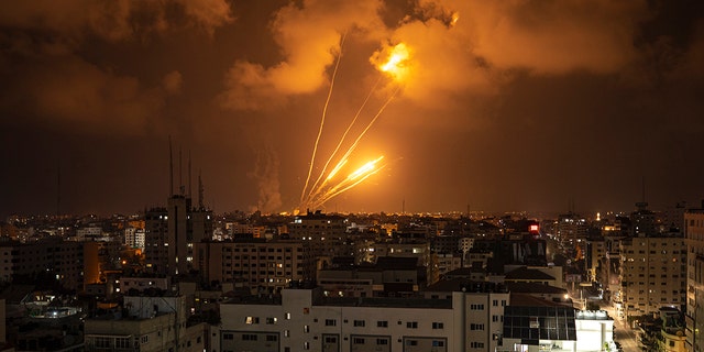 Rockets fired toward Israel on Aug. 6, 2022. 