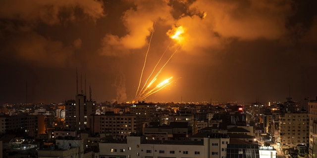 Rockets fired toward Israel on Aug. 6, 2022.