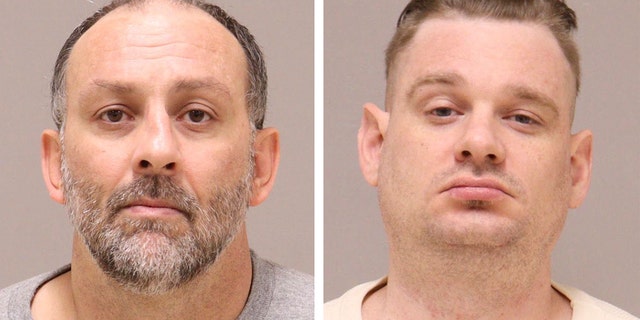 This combo of images provided by the Kent County, Mich., Jail. shows Barry Croft Jr., left, and Adam Fox. Jury selection started Tuesday, Aug. 9, 2022, in the second trial of the two men charged with conspiring to kidnap Michigan Gov. Gretchen Whitmer in 2020 allegedly over COVID-19 lockdown measures. 