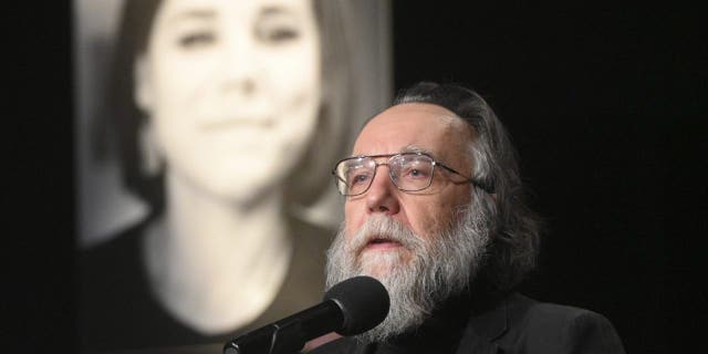 Slain daughter of Russian elite hailed as a martyr in funeral 2 Philosopher Alexander Dugin speaks during the final farewell ceremony for his daughter Daria Dugina in Moscow Tuesday, August 23, 2022.